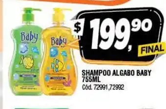Supermercados Yaguar Shampoo Algabo Baby 755ml oferta