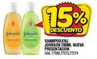 Supermercados Yaguar Shampoo/Enj Johnson 200ml Nueva Presentacion oferta