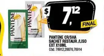 Supermercados Yaguar Pantene Cr/Sh Sachet Restaur/Liso Ext x 10ml oferta