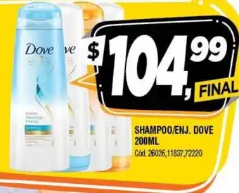 Supermercados Yaguar Shampoo/Enj Dove 200ml oferta