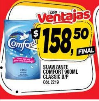 Supermercados Yaguar Comfort Suavizante 900ml Classic D/P oferta