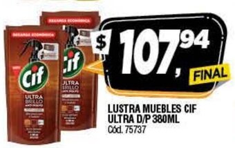 Supermercados Yaguar CIF Lustra Muebles Ultra D/P 380ml oferta