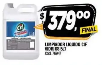 Supermercados Yaguar CIF Limpiador liquido Vidrous 5lt oferta