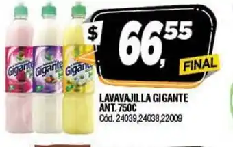Supermercados Yaguar Lavavajilla Gigante Ant 750c oferta