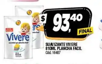 Supermercados Yaguar Suavizante Vivere 810ml Plancha Facil oferta