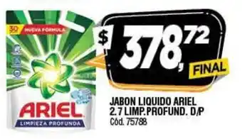 Supermercados Yaguar Ariel Jabon Liquido2.7 Limp Profund D/P oferta