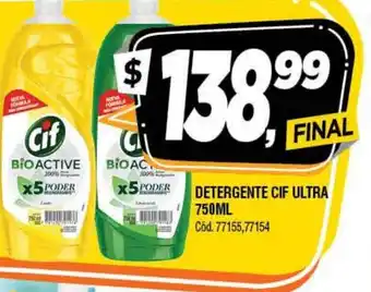 Supermercados Yaguar CIF Detergente Ultra 750ml oferta