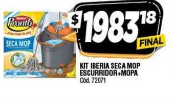 Supermercados Yaguar Kit Iberia Seca Mop Escurridor + Mopa oferta