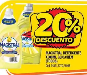 Supermercados Yaguar Magistral Detergente x 300ml Glic/Crem oferta