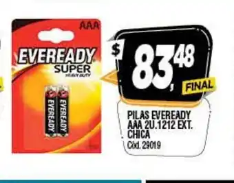 Supermercados Yaguar Pilas Eveready AAA 2u 1212Ext chica oferta