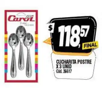 Supermercados Yaguar Cucharita Postre x 3unid oferta