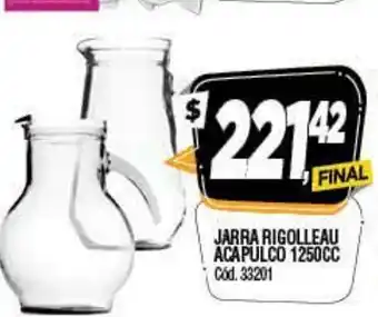 Supermercados Yaguar jarra Rigolleau Acapulco 1250cc oferta