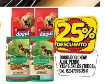 Supermercados Yaguar Dogui/Dog Chow Alim.perro x 15/16.5 Kilos oferta