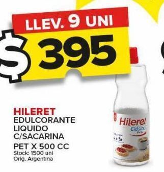 Carrefour Maxi Edulcorante hileret liquido c/sacarina 500cc oferta