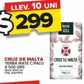 Carrefour Maxi Yerba mate cruz de malta x 500g oferta