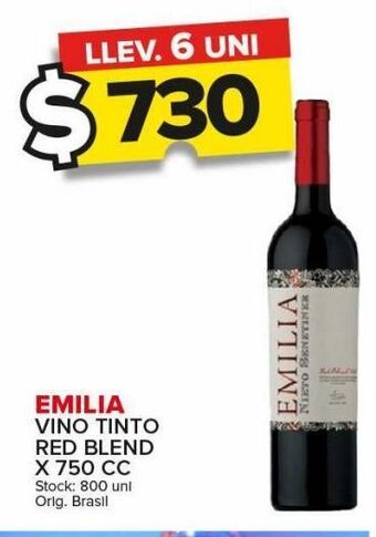 Carrefour Maxi Vino tinto emilia red blend x 750cc oferta