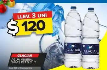 Carrefour Maxi Agua mineral glaciar sin gas x 2l oferta