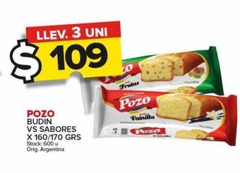 Carrefour Maxi Budín pozo vs sabores x 160/170g oferta