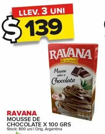 Carrefour Maxi Mousse de chocolate ravana 100g oferta
