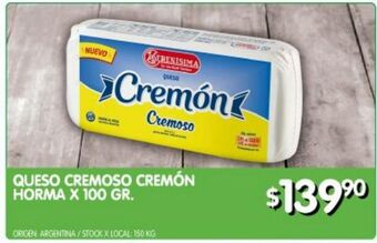 Jumbo Queso cremoso cremon horma 100g oferta