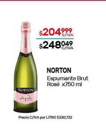 Nini Mayorista Norton Espumante Brut Rosé X750 Ml oferta