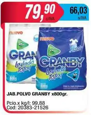 Maxiconsumo Granby Jab.Polvo X800gr. oferta