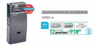 Calefactor Sin Salida Exterior