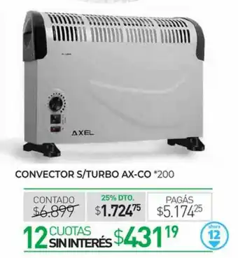 La Anonima Convector S Turbo Ax-co Axel oferta