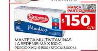 Supermercados DIA Manteca multivitaminas la serenisima oferta