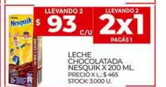 Leche chocolatada nesquik
