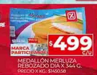 Supermercados DIA Medallón merluza rebozado dia oferta