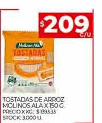 Supermercados DIA Tostadas de arroz molinos ala oferta