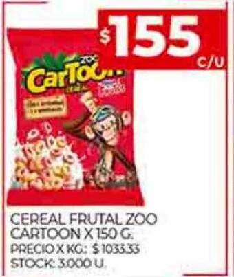 Supermercados DIA Cereal frutal zoo cartoon oferta