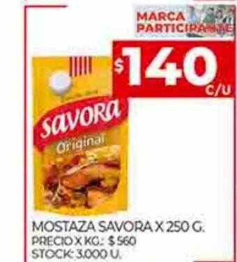 Supermercados DIA Mostaza savora oferta