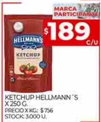 Supermercados DIA Ketchup hellmann's oferta