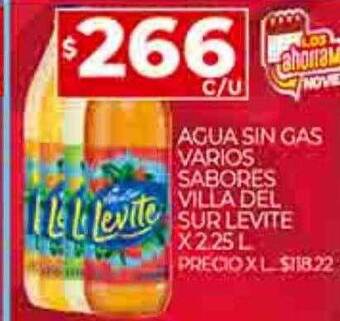 Supermercados DIA Agua sin gas varios sabores villa del sur levite oferta