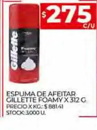 Supermercados DIA Espuma de afeitar gillette foamy oferta