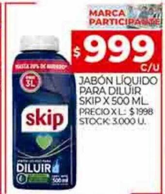 Supermercados DIA Jabón líquido para diluir skip oferta