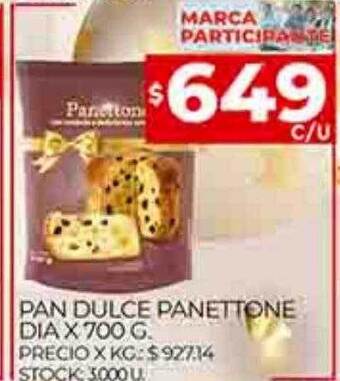 Supermercados DIA Pan dulce panettone dia oferta
