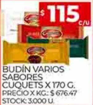 Supermercados DIA Budin varios sabores cuquets oferta