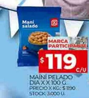 Supermercados DIA Mani pelado dia oferta