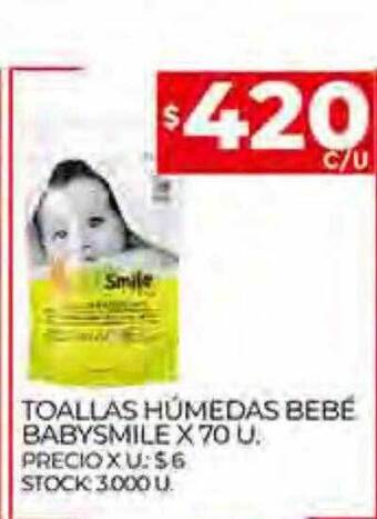 Supermercados DIA Toallas húmedas bebé babysmile oferta