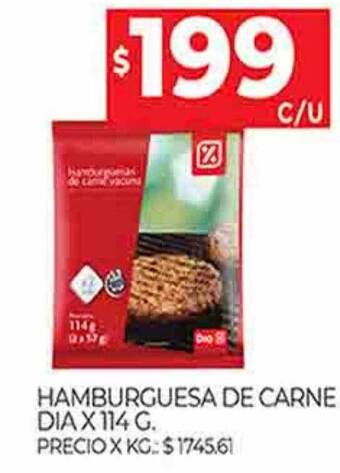 Supermercados DIA Hamburguesa de carne dia oferta