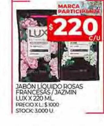 Supermercados DIA Jabón líquido rosas francesas jazmin lux oferta