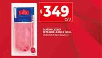 Supermercados DIA Jamón cocido feteado lario oferta