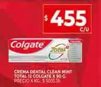 Supermercados DIA Crema dental clean mint total 12 colgate oferta