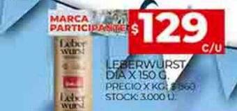 Supermercados DIA Leberwurst dia oferta