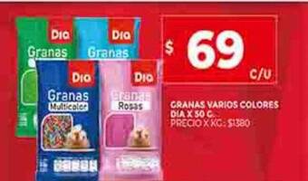 Supermercados DIA Granas varios colores dia oferta