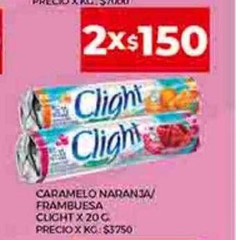 Supermercados DIA Caramelo naranja frambuesa clight oferta