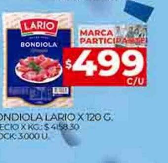 Supermercados DIA Bondiola lario oferta
